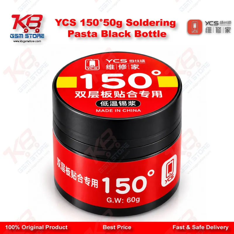 YCS 150°50g Soldering Pasta Black Bottle