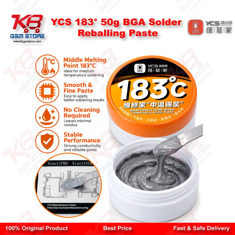 YCS 183° 50g BGA Solder Reballing Paste