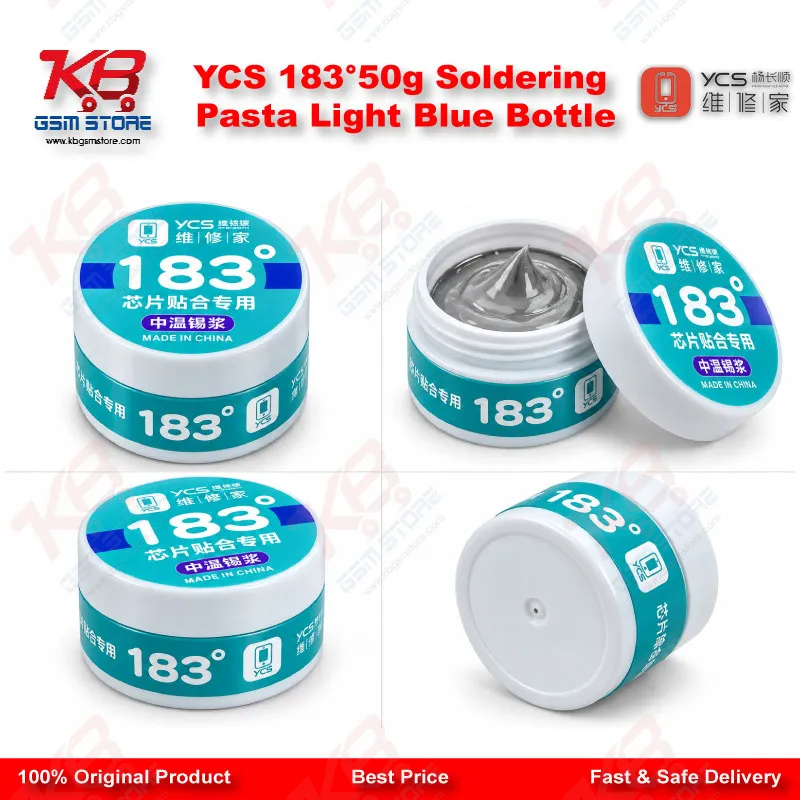 YCS 183°50g Soldering Pasta Light Blue Bottle
