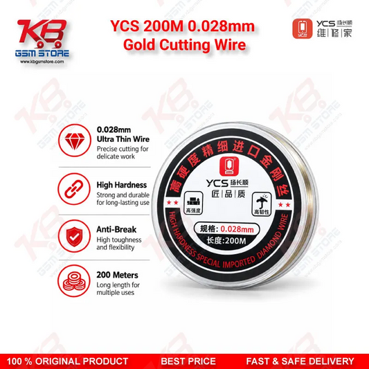 YCS 200M 0.028mm Gold Cutting Wire for LCD OLED Separation