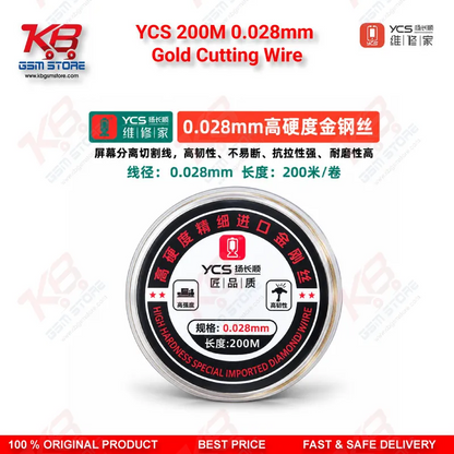 YCS 200M 0.028mm Gold Cutting Wire for LCD OLED Separation