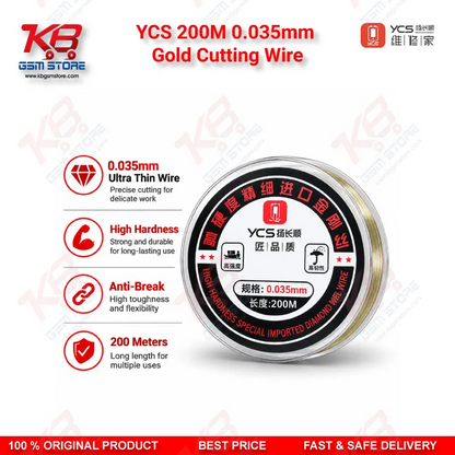 YCS 200M 0.035mm Gold Cutting Wire for LCD OLED Separation