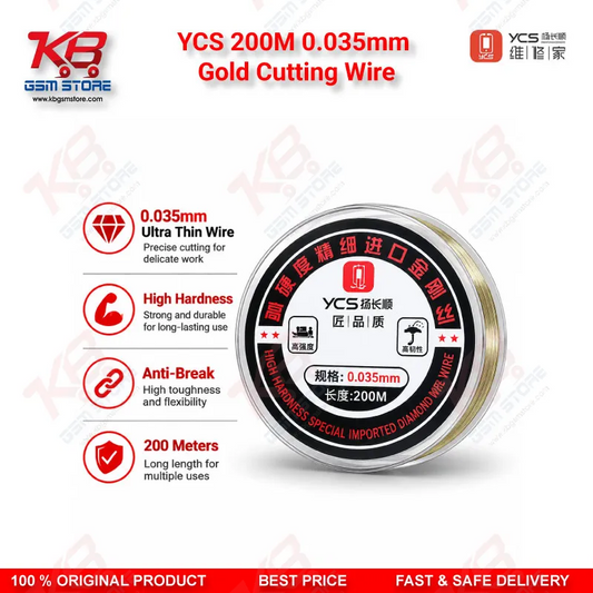 YCS 200M 0.035mm Gold Cutting Wire for LCD OLED Separation