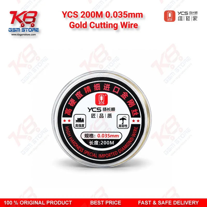 YCS 200M 0.035mm Gold Cutting Wire for LCD OLED Separation