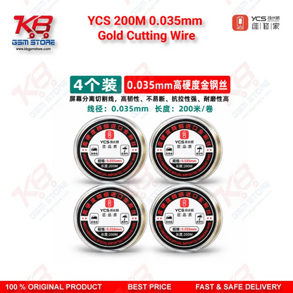 YCS 200M 0.035mm Gold Cutting Wire for LCD OLED Separation