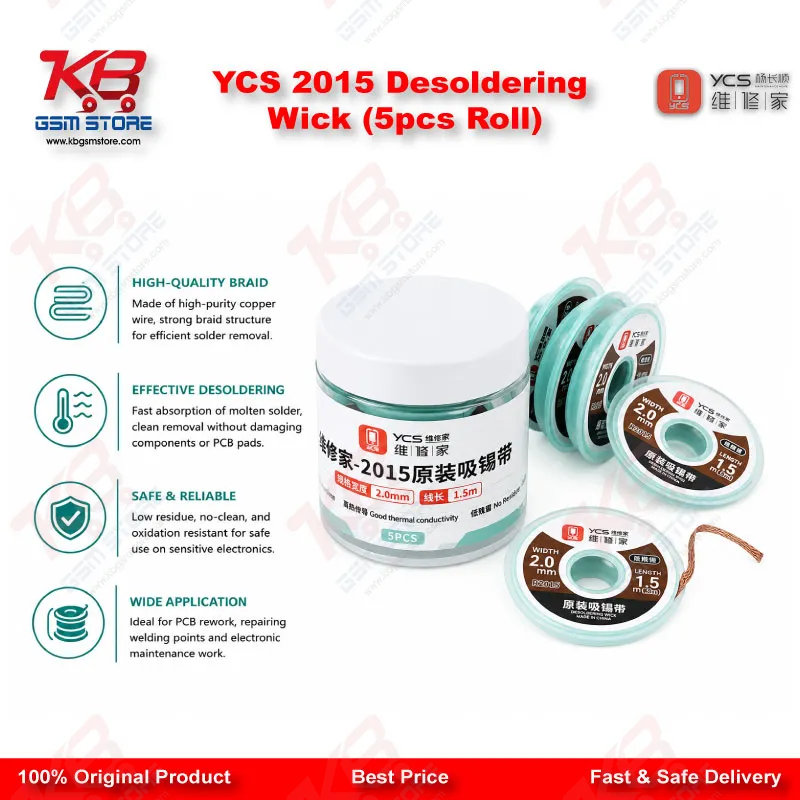YCS 2015 Desoldering Wick (5pcs Roll)