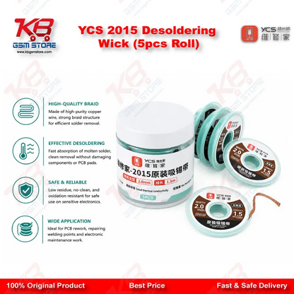 YCS 2015 Desoldering Wick (5pcs Roll)