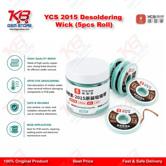 YCS 2015 Desoldering Wick (5pcs Roll)