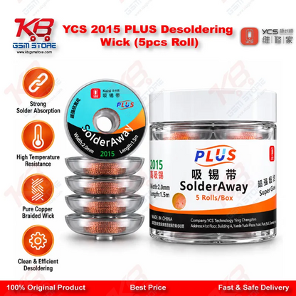 YCS 2015 PLUS Desoldering Wick (5pcs Roll)