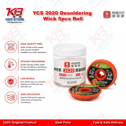 YCS 2020 Desoldering Wick 5pcs Roll