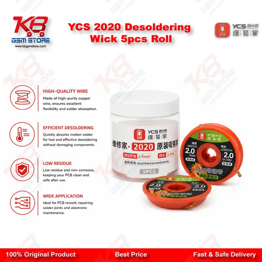 YCS 2020 Desoldering Wick 5pcs Roll
