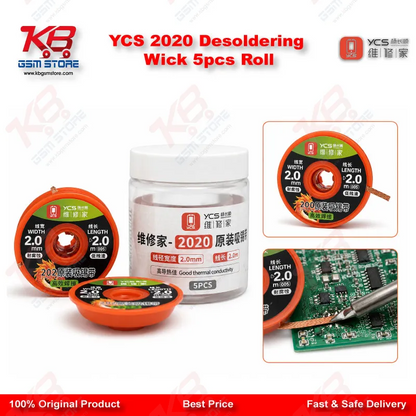 YCS 2020 Desoldering Wick 5pcs Roll