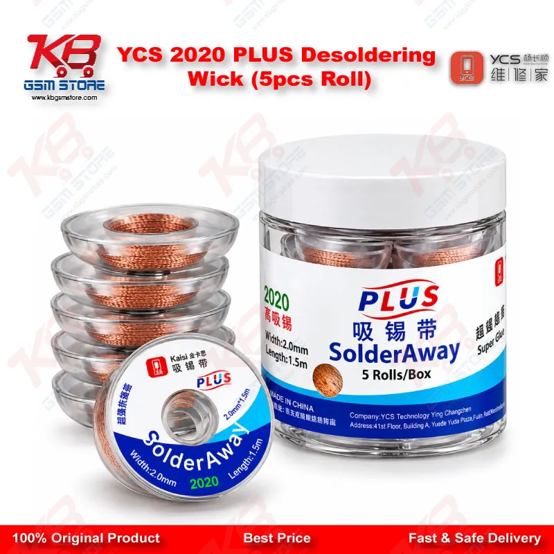 YCS 2020 PLUS Desoldering Wick (5pcs Roll)