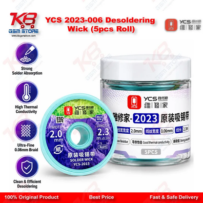YCS 2023-006 Desoldering Wick (5pcs Roll)
