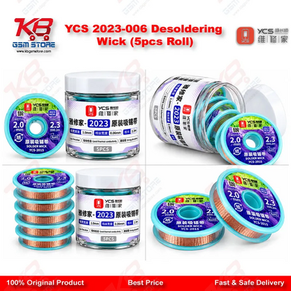 YCS 2023-006 Desoldering Wick (5pcs Roll)