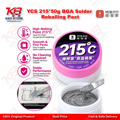 YCS 215°50g BGA Solder Reballing Past