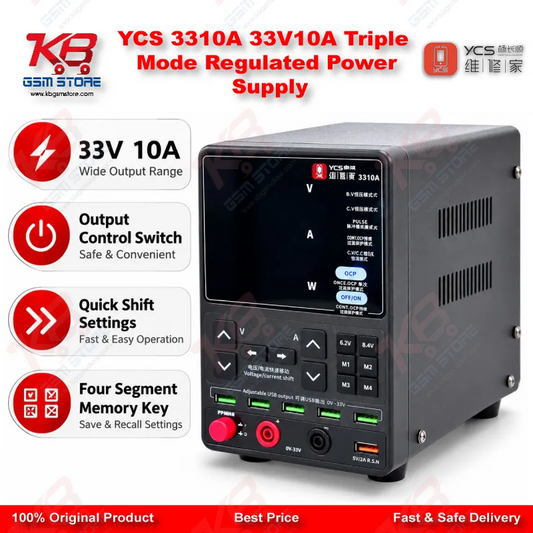 YCS 3310A 33V/10A Triple Mode Regulated Power Supply