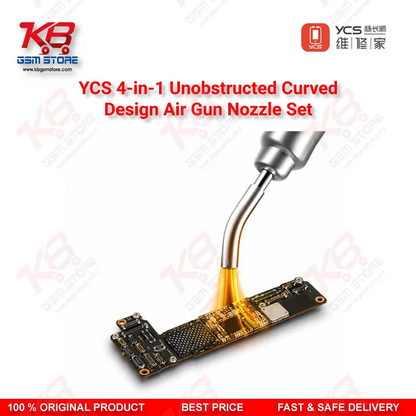 YCS 4-in-1 Curved Air Gun Nozzle Set – 5mm/10mm/12x17mm/13x13mm for YCS R1 Series Hot Air Station