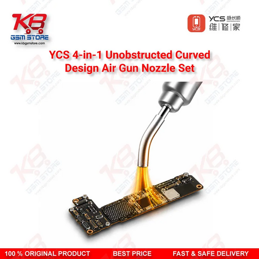 YCS 4-in-1 Curved Air Gun Nozzle Set – 5mm/10mm/12x17mm/13x13mm for YCS R1 Series Hot Air Station
