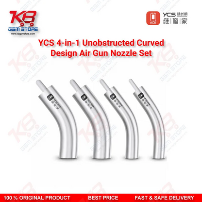 YCS 4-in-1 Curved Air Gun Nozzle Set – 5mm/10mm/12x17mm/13x13mm for YCS R1 Series Hot Air Station