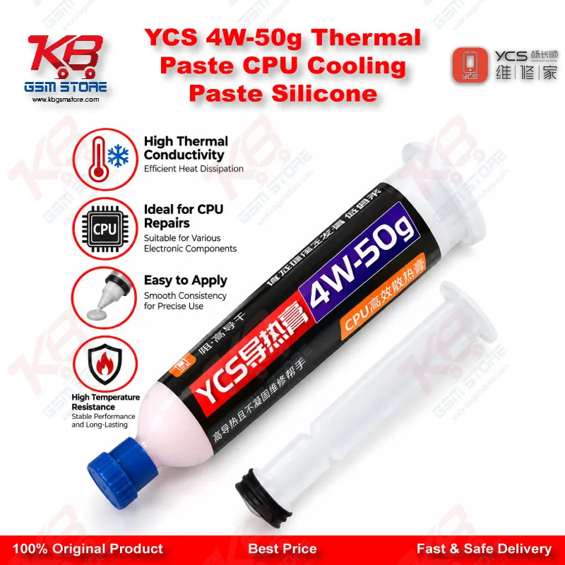 YCS 4W-50g Thermal Paste CPU Cooling Paste Silicone