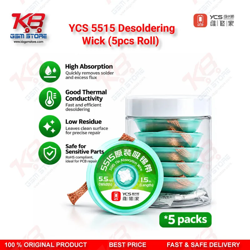 YCS 5515 Desoldering Wick (5pcs Roll) Price in Pakistan
