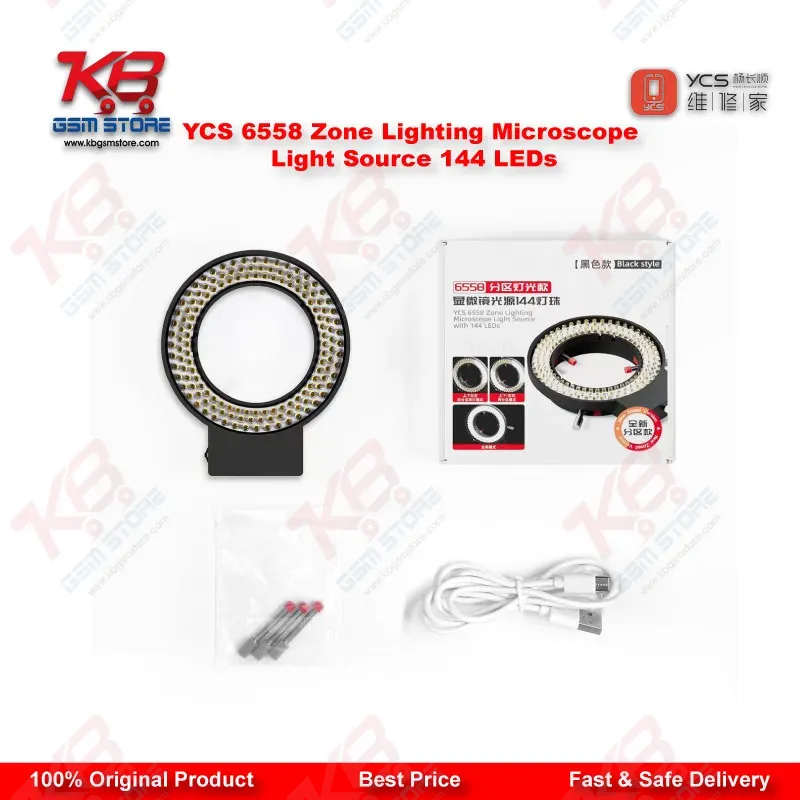 YCS 6558 Zone Lighting Microscope Light Source – 144 LED Beads
