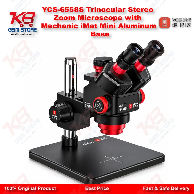 YCS 6558S Ultra HD Trinocular Microscope Large Base
