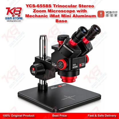 YCS 6558S Ultra HD Trinocular Microscope Large Base