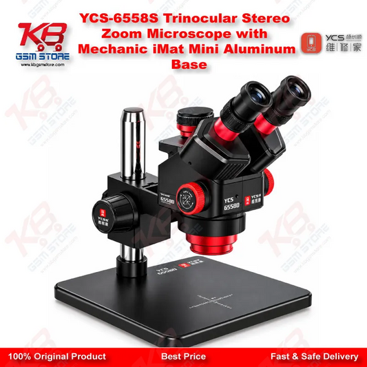 YCS 6558S Ultra HD Trinocular Microscope Large Base