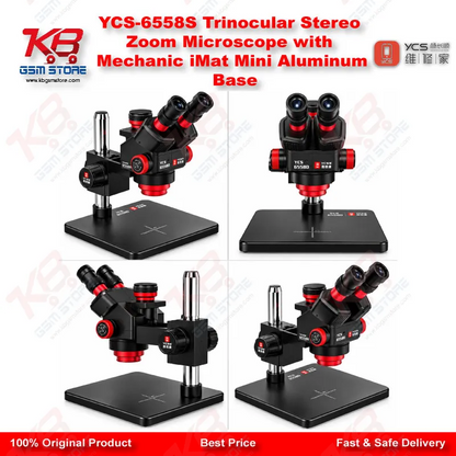 YCS 6558S Ultra HD Trinocular Microscope Large Base