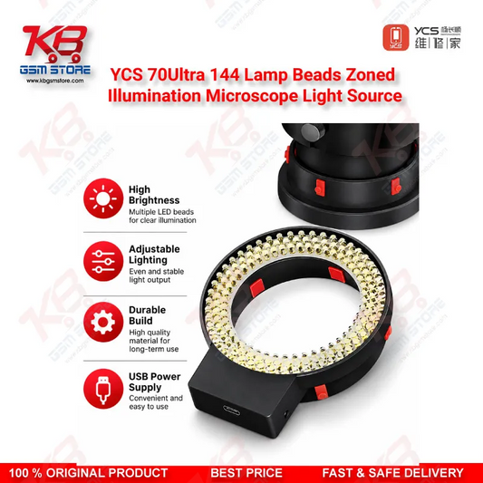 YCS 70Ultra 144 Lamp Beads Zoned Illumination Microscope Light Source