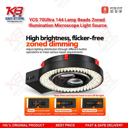 YCS 70Ultra 144 Lamp Beads Zoned Illumination Microscope Light Source