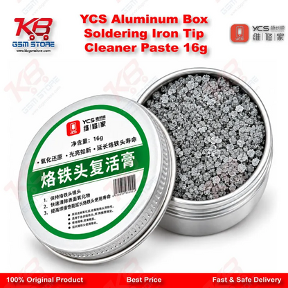 YCS Aluminum Box Soldering Iron Tip Cleaner Paste 16g