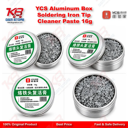 YCS Aluminum Box Soldering Iron Tip Cleaner Paste 16g
