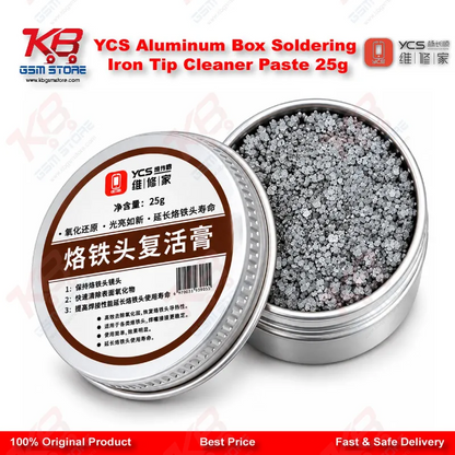 YCS Aluminum Box Soldering Iron Tip Cleaner Paste 25g