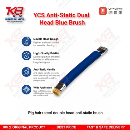 YCS Anti-Static Dual Head Blue Brush