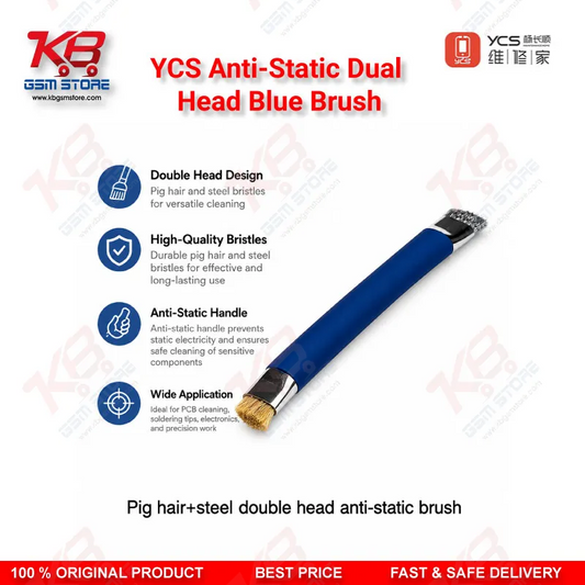 YCS Anti-Static Dual Head Blue Brush