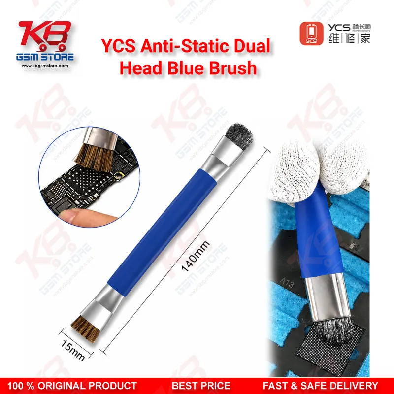 YCS Anti-Static Dual Head Blue Brush