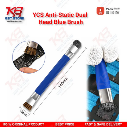 YCS Anti-Static Dual Head Blue Brush