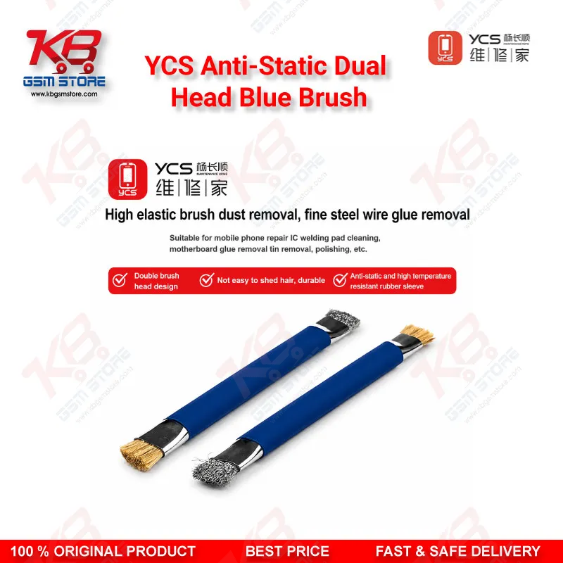YCS Anti-Static Dual Head Blue Brush