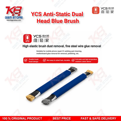 YCS Anti-Static Dual Head Blue Brush