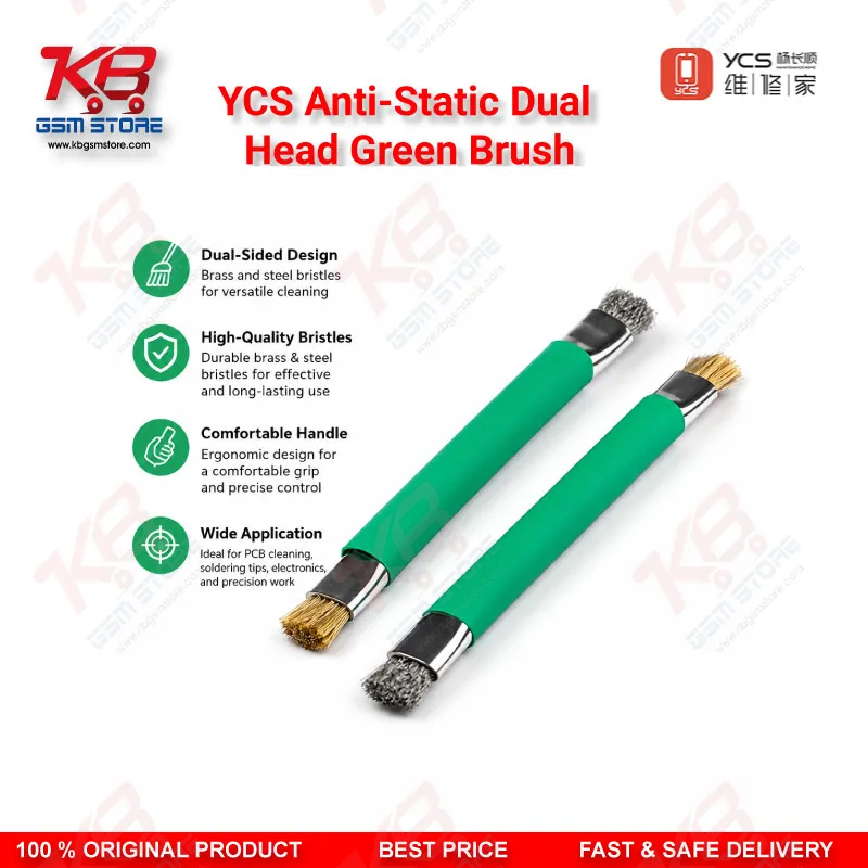 YCS Anti-Static Dual Head Green Brush