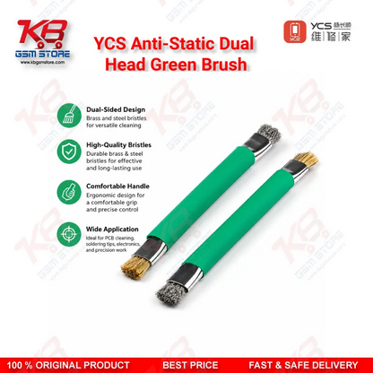 YCS Anti-Static Dual Head Green Brush
