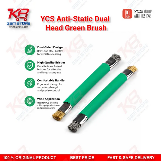 YCS Anti-Static Dual Head Green Brush