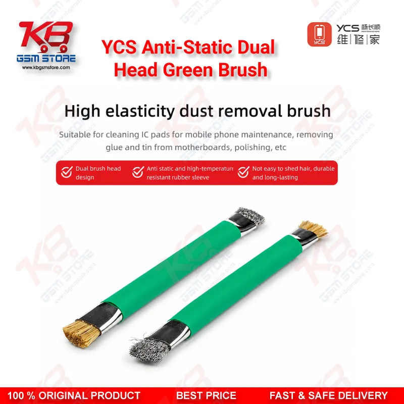 YCS Anti-Static Dual Head Green Brush