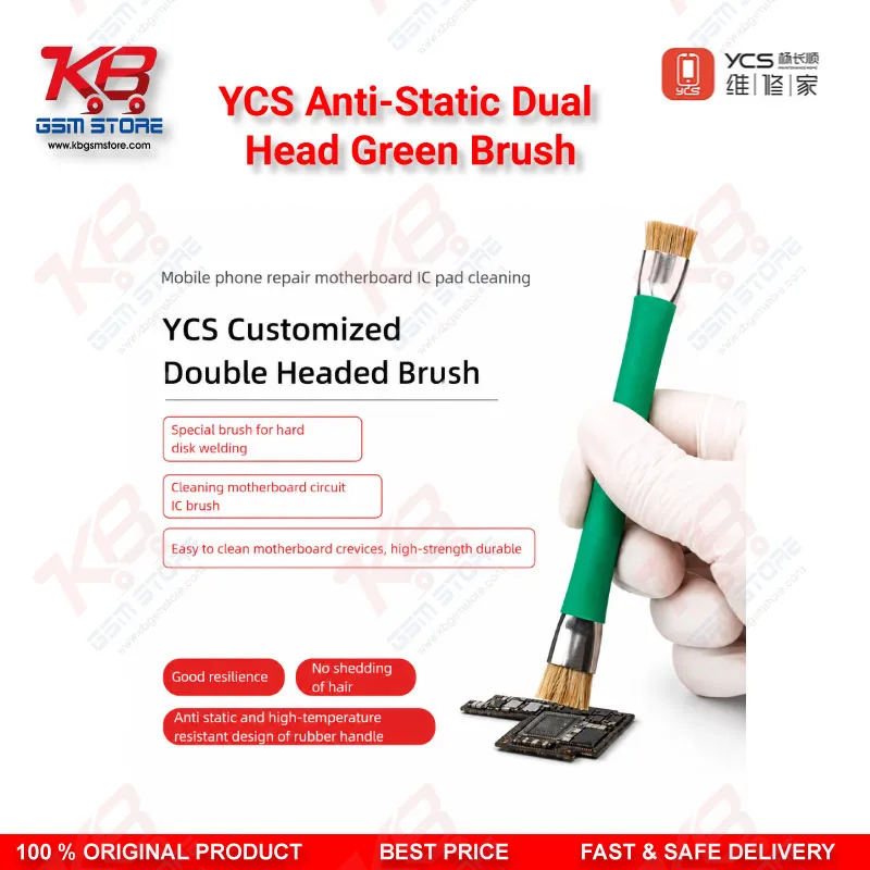 YCS Anti-Static Dual Head Green Brush