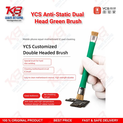 YCS Anti-Static Dual Head Green Brush