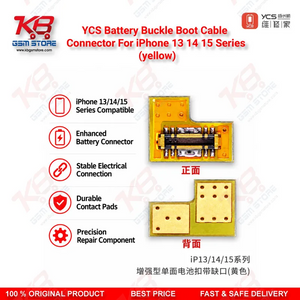 YCS Battery Buckle Boot Cable Connector For iPhone 13 14 15 Series (yellow)