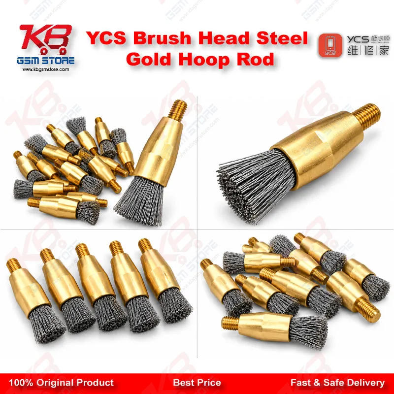 YCS Brush Head Steel Gold Hoop Rod